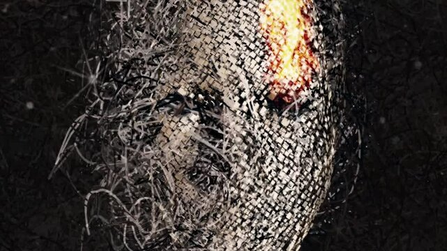 Surreal Mask with Many Wires