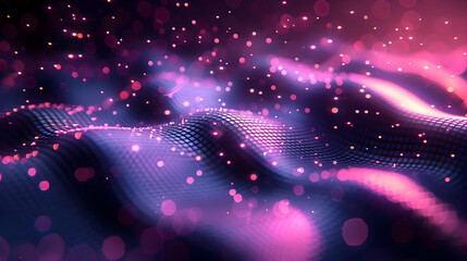Abstract 3D Background with Pink and Purple Lights