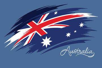 Painted Patriotism: Australian Flag Abstract