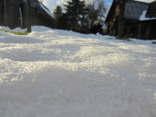 Macro Snow in the Sun in Belarus 2013