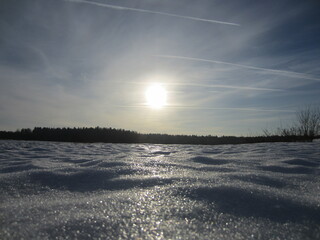 Winter Sunset in Belarus 2013