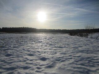 Winter Sunset in Belarus 2013