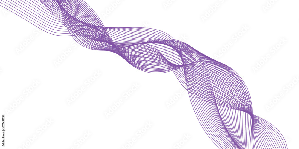 Poster abstract purple color wave element for design. digital frequency track equalizer. stylized line art 