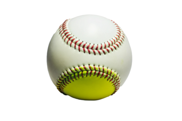 Close-up View of a Yellow Softball