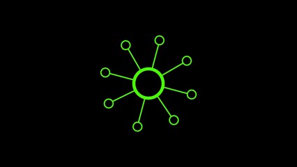 Abstract networking concept green color 4k illustration. people network line on white background 4k illustration. 