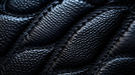 Fototapeta premium Edgy and Bold Black Leather Background for Cutting-Edge Design Projects
