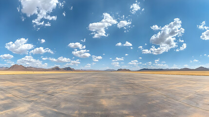 Airstrip in a Desert Landscape Photo
