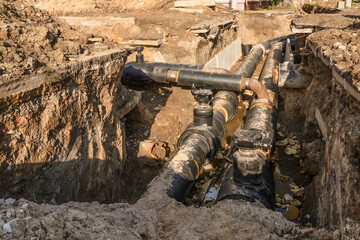 Heating main repair. Replacement, laying of heating and water pipes. City communications and...