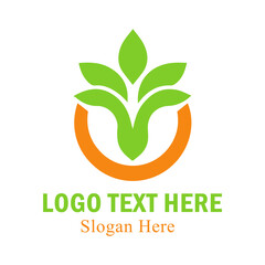 eco friendly simple logo with leaves