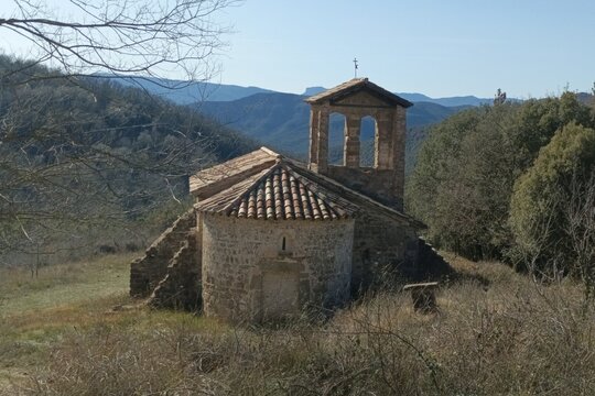 Santa Maria Freixe is a church from the year 977 in the 10th century in Mieres Girona Catalonia Spain