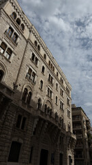 Obraz premium Building. Narrow street in the old town center. Facade of old buildings. Puglia, Italy.