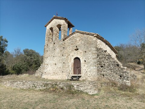 Santa Maria Freixe is a church from the year 977 in the 10th century in Mieres Girona Catalonia Spain