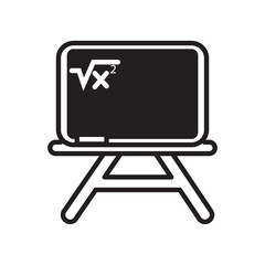 Blackboard icon vector. Linear style sign for mobile concept and web design. Blackboard symbol illustration