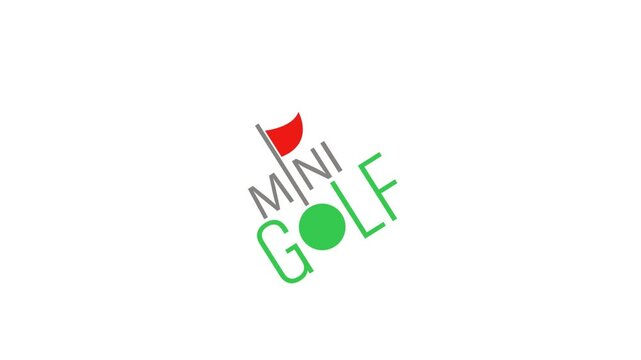 mini golf icon on white background	