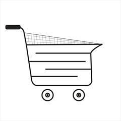 Shopping spress, shopping cart ,shopping basket with different designs isolated on white background . Premium vector design