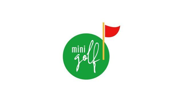 mini golf icon on white background	