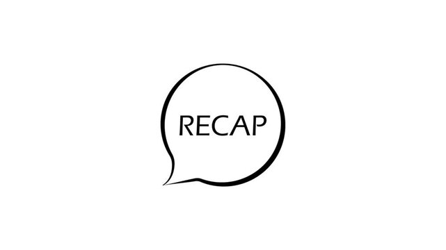 recap text on white background	