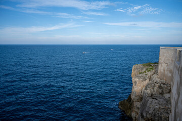 Obraz premium Rock on the coast of the Adriatic Sea in Italy