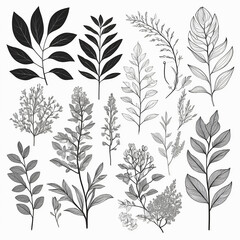 seamless background with leaves