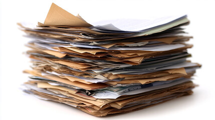 business documents and papers sprawled across a desk, symbolizing overwhelming workloads, disorganization, and the challenges of managing information overload