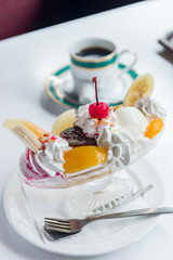 プリンアラモード、プリン・ア・ラ・モード、昭和レトロ、純喫茶