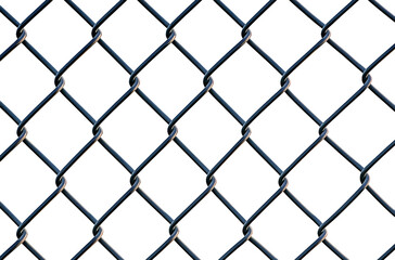 Naklejka premium Chain link fence isolated on transparent background. PNG file, cut out