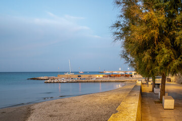 Obraz premium Seaside at the end of the day in Otranto, Italy.