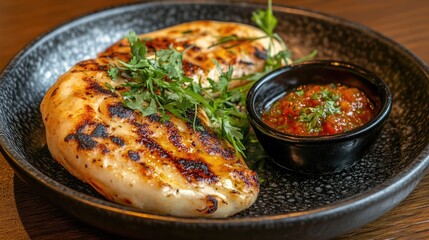 Grilled Bread with Salsa and Fresh Herbs