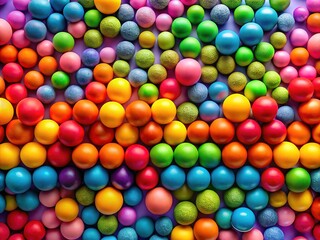 Obraz premium Colorful Channel Banner with Bright Clay Balls for Vibrant Fashion Photography