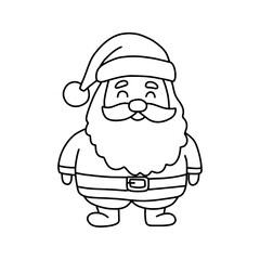Cute Santa Claus in doodle style.