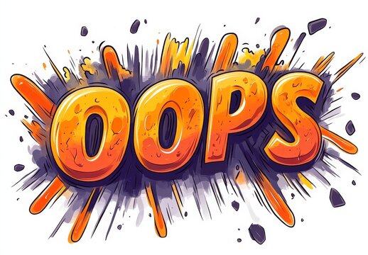 ooops clipart sticker style