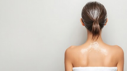 Applying coconut oil to nourish dry ends, haircare inspiration, deep hydration treatment