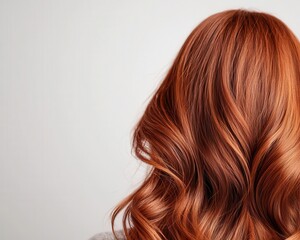 Fototapeta premium Shiny straight hair with soft layers, haircare inspiration, smooth and polished look
