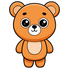 Adorable Chibi Bear with Smile