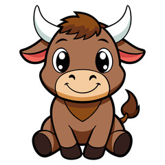 Chibi Bull with Cute Smile