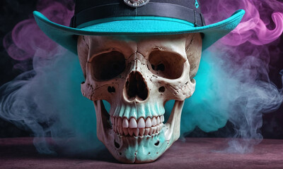 Cowboy man skull