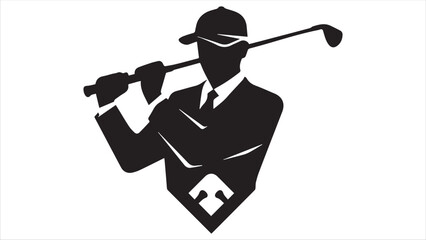 
Golfer silhouette vector