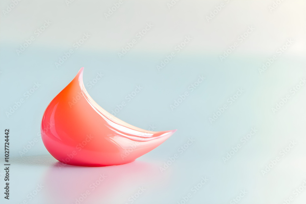 Poster a minimalistic photo showcases a vibrant highlighter cap reflecting soft light on a gentle surface, 