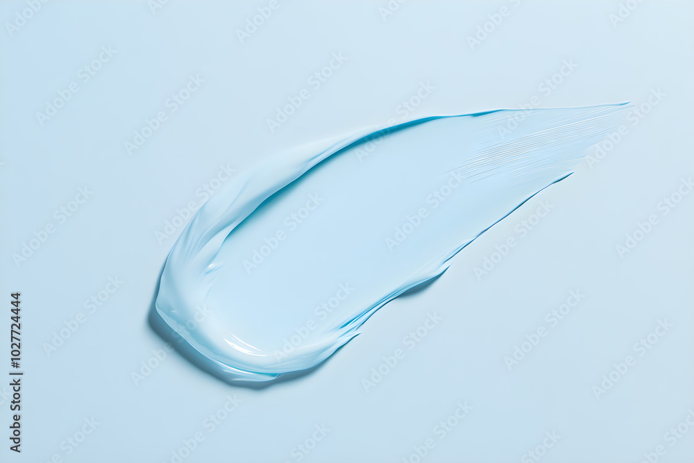 Poster a minimalistic highlighter stroke on a soft blue background showcases a smooth texture and vibrant c