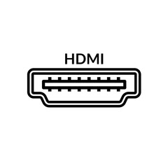 HDMI socket - marking, vector icon