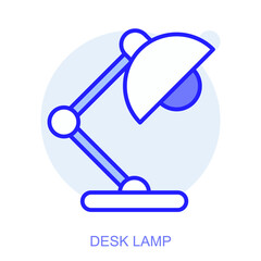 Education web icon in line style for web and mobile app. Symbol of a desk lamp. Vector illustration