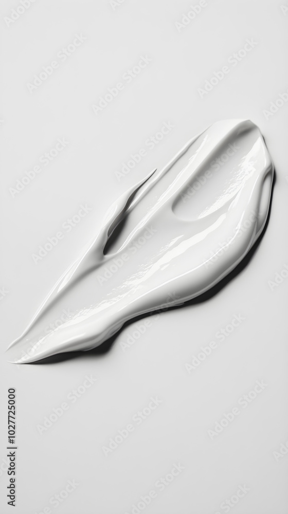 Poster a minimalistic photo of a smooth white cream texture against a crisp background creating a clean and