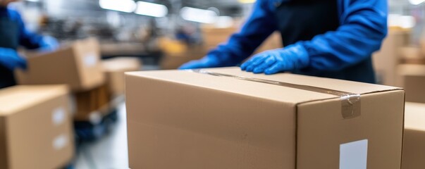 Factory Workers Assembling Recycled Products
