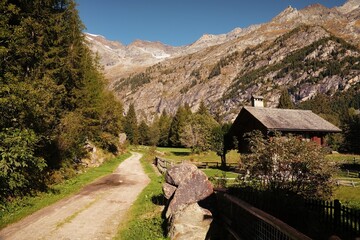 House in the mountains Alps, Monte Rosa Italy