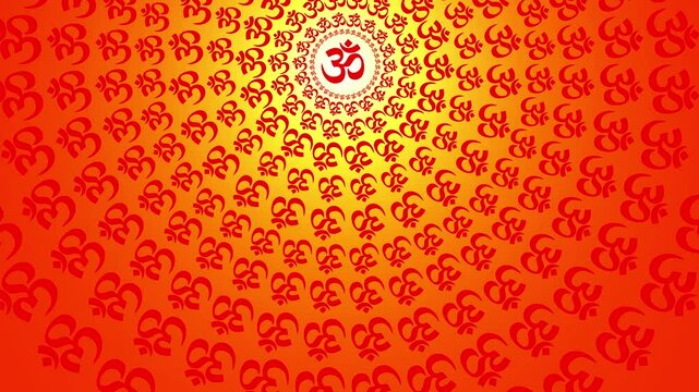 om hindu lord shiva sign animation