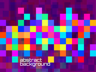 Abstract geometric background of squares. Colorful mosaic design. Vector background