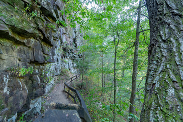 hiking trail in a cliff