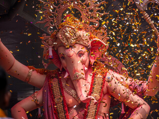Big statues of Lord Ganesha during Ganesh Visarjan