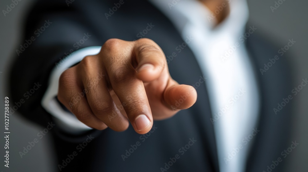 Poster a full frame view of fingers about to touch a business point, emphasizing digital interaction and ag