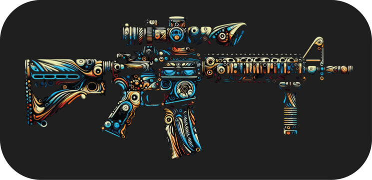 Adobe Illustrator Artwork of a riffle skin